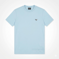 Tricou Bărbați Albastru Deschis din Bumbac Premium cu Detalii de Branding Metalice și Brodate